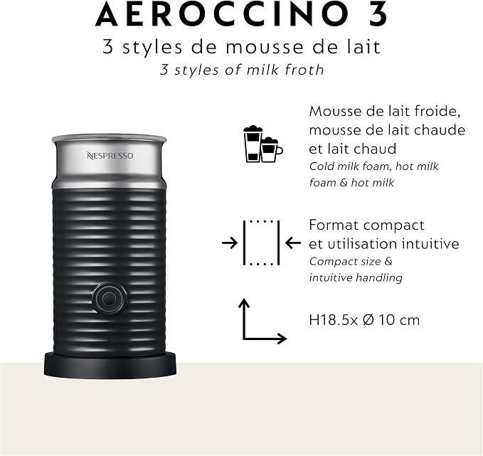 Nespresso Vertuo Pop+ Deluxe Coffee and Espresso Maker by Breville with Milk Frother, Titan - Image 11