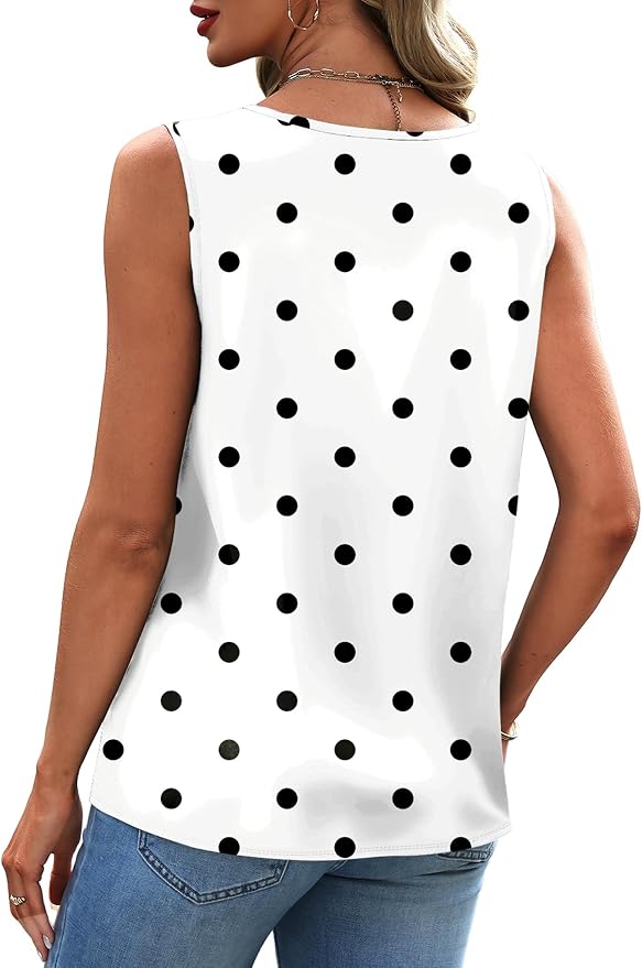 Sipaya Silk Satin Tank Tops for Women V Neck Summer Tops Sleeveless Camisole Business Casual Outfits Work Blouses - Image 4