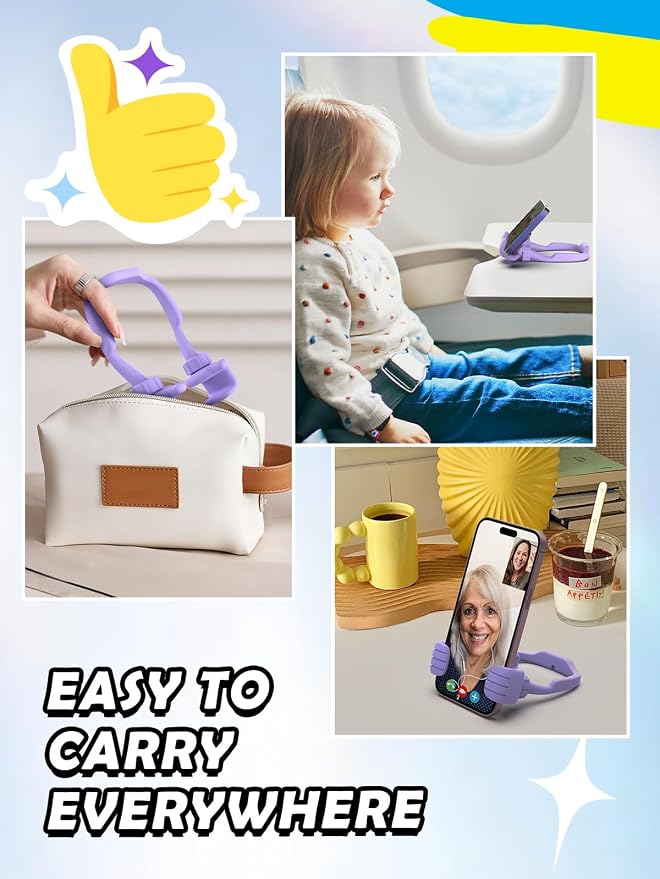 Graduation Gifts for Girls Boys Cell Phone Holder: Funny Gifts for Teens Teenager Tween Women Kids Adults Thumb Up Cell Phone Stand Stand Stocking Stuffers Birthday Gadget Gift Trendy Stuff Ideas - Image 7
