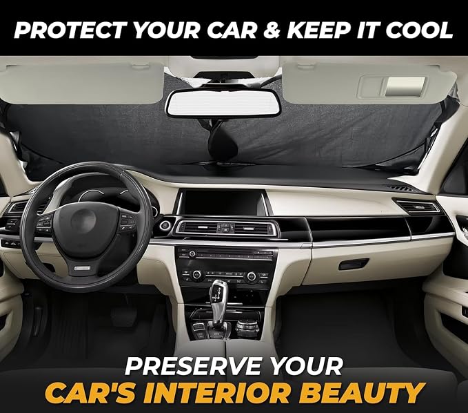 Autovir SUV Sunshade Windshield Foldable, 280T Visor Shade, SUV Accessories - Image 7