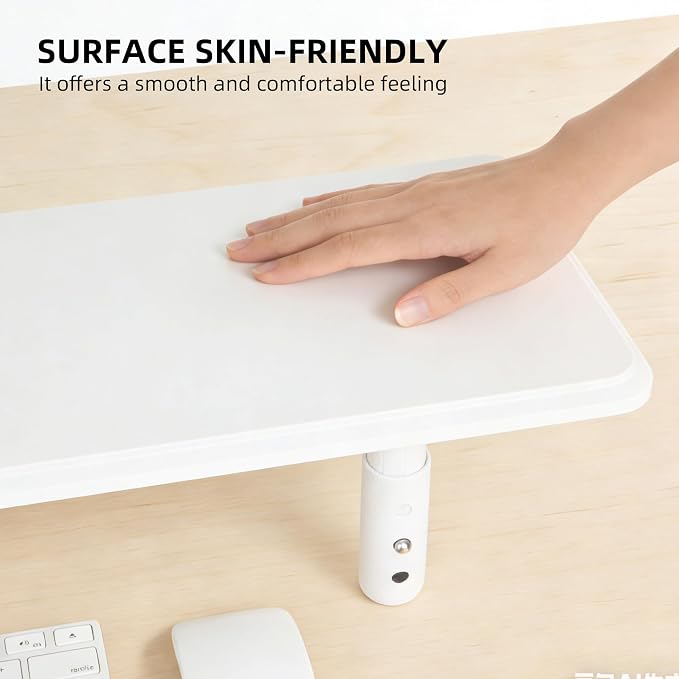 AFOOYO Dual Monitor Stand for Desk, Adjustable Height Wood Computer Riser, Ergonomic Monitor Shelf for Laptop, Printer, TV, Black - Large Storage Space, Sturdy Desk Organizer for Home & Office,White - Image 8