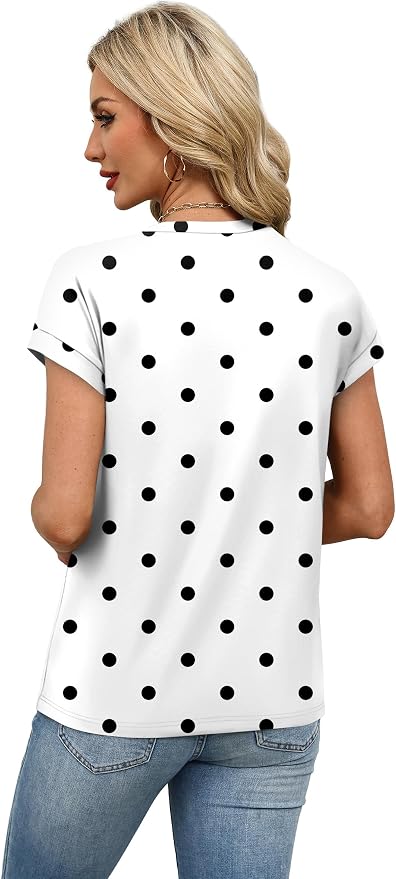 Alaroo Womens Summer Tops Short Sleeve Shirts Crew Neck Tshirt Cute Trendy Tunic Blouses (S-3XL) - Image 5