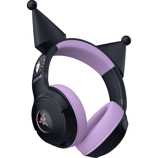 Razer Kraken Kitty V2 BT Wireless RGB Headset, Kuromi Edition | Chroma RGB Kitty Ears & Earcups, Bluetooth 5.2, 40 mm Drivers, Noise-cancelling Mics, Lightweight, USB-C, 40 Hr Battery - Image 9