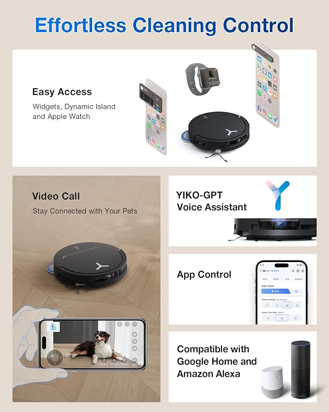 ECOVACS DEEBOT T50 PRO Omni Robot Vacuum & Mop, 3.19" Ultra-Slim, 15,000Pa Strong Suction, ZeroTangle 2.0, TruEdge Edge Cleaning, AIVI 3D Avoidance, Self-Empty, Auto Mop Wash & Dry - Image 9