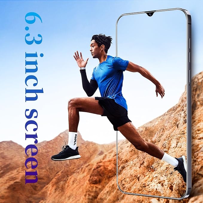 Unlock Phone, 4G Network Android Phone, 6.3-inch Screen, 2GB RAM+16GB ROM/TF 128GB, Dual SIM Cards, Dual Cameras, Suitable for Novice Users (89black) - Image 9