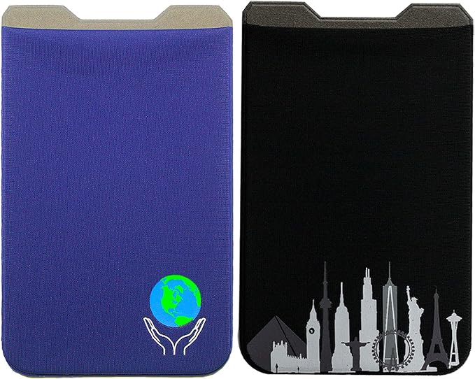 Phone Wallet - Adhesive Card Holder - Cell Phone Pouch - Stick on Lycra Pocket by Gecko - Carry Credit Cards and Cash - Image 9