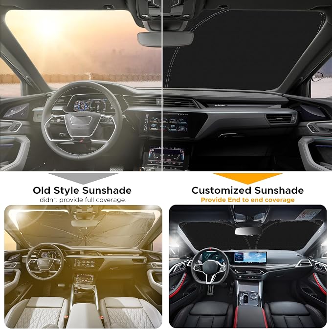 Econour Windshield Sunshade for Alfa Romeo 4C 2015-2018, 2019, 2020 Sun Visor for Front Window Sun Shade Cover, UV Blocker & Protector, Car Accessories - Image 6