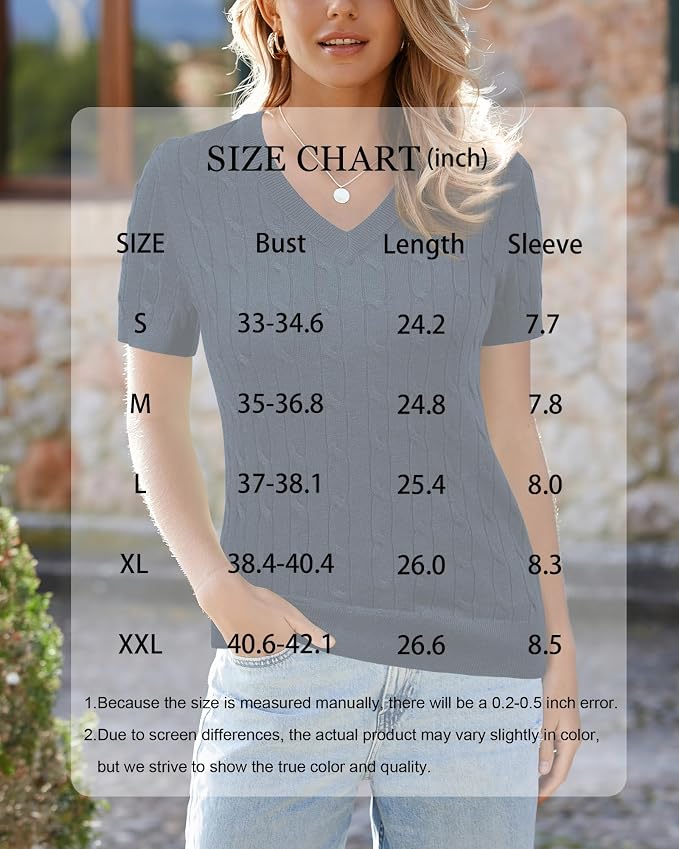Arach&Cloz Women's Wool Blend Spring Summer Lightweight Business Casual Sweater Tops 2026 - Image 7