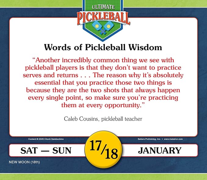 Ultimate Pickleball 2026 Daily Desk Calendar: Boxed Page-a-Day Sports Trivia Calendar with Day-to-Day Tips, Techniques & Fun Facts for Pickleball Players - Image 6