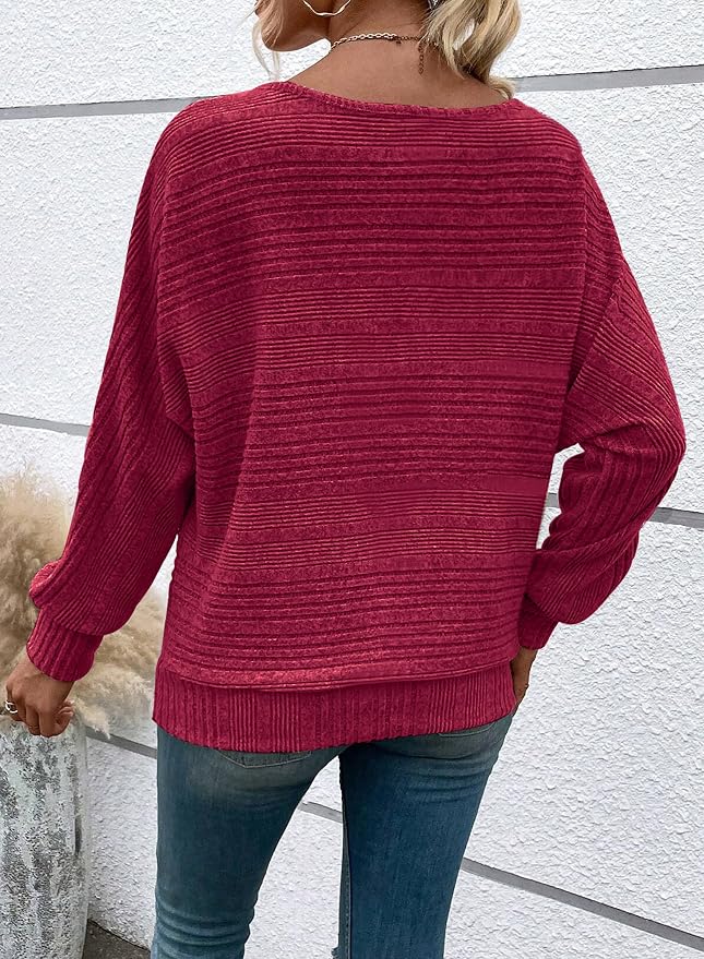 Womens Long Sleeve Shirts Crewneck Tunic Tops Pullover Sweaters Business Casual Blouses Fall Fashion 2026 - Image 6