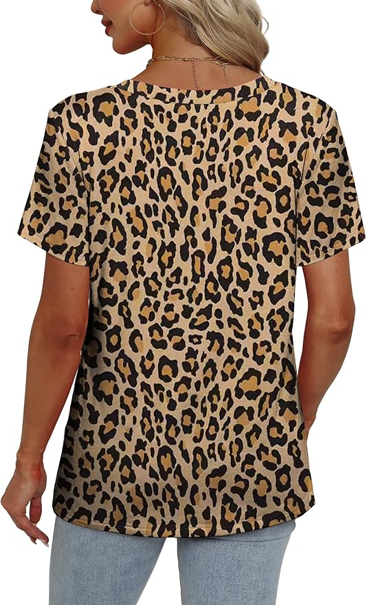 Alaroo Womens Summer Tops 2026 V Neck Short Sleeve Shirts Trendy Dressy Casual Vacation Outfits Printed - Image 4