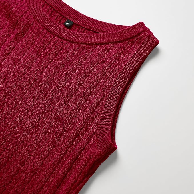 Arach&Cloz Women's Wool Blend Sweaters Non See Through Summer Business Casual Tank 2026 - Image 6