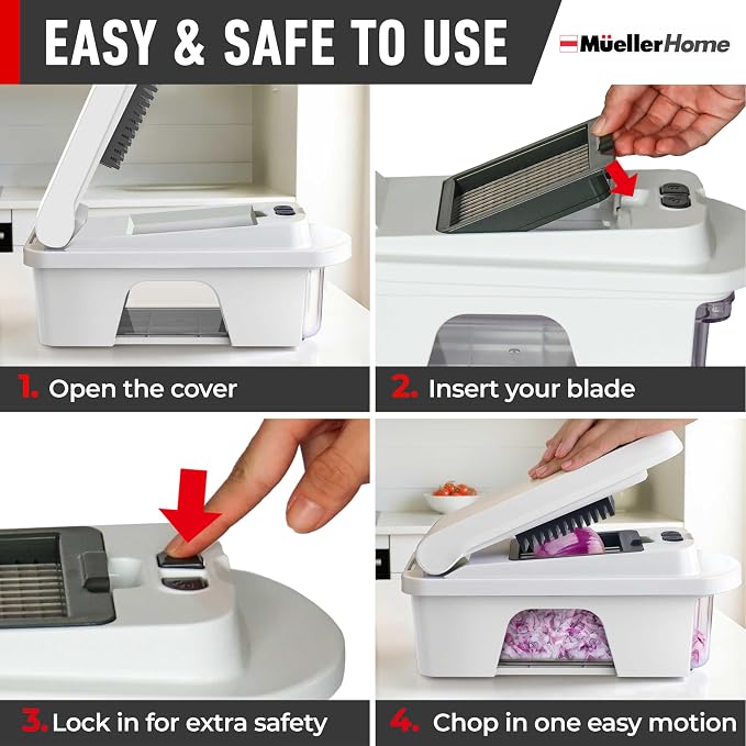 MUELLER HOME Pro-Series All-in-One, 12 Blade Mandoline Slicer for Kitchen - Image 7