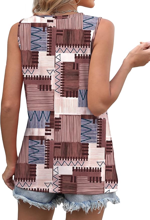 WIHOLL Women's Sleeveless Summer Crewneck Loose Fit Tank Tops - Image 4