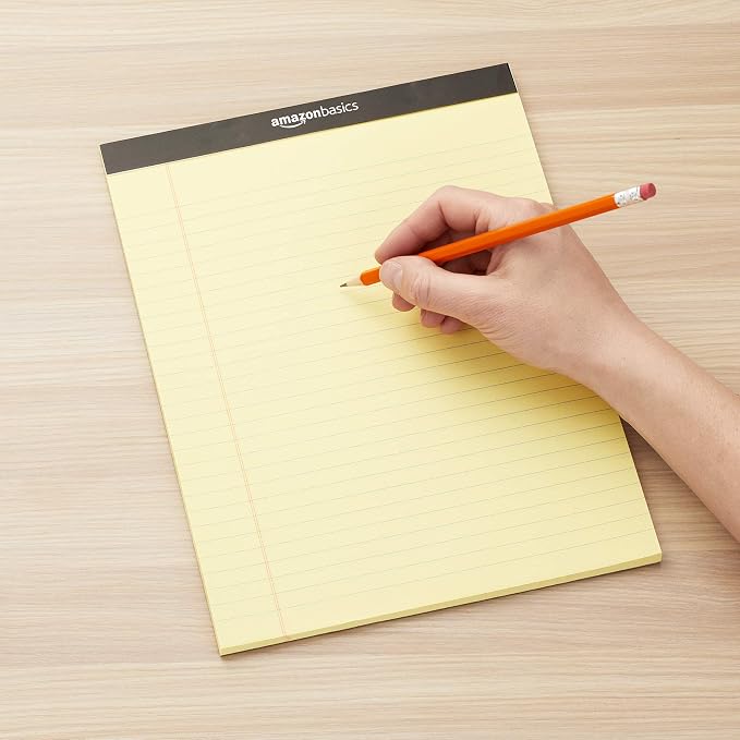 Amazon Basics Legal/Wide Ruled 8.5 x 11.75 inch Legal Pad, Canary, 72 Count (Pack of 12), 50 sheets per pad, 6 packs per carton - Image 11