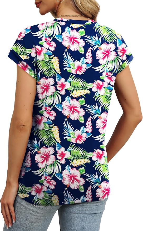 Alaroo Womens Summer Tops Short Sleeve Shirts Crew Neck Tshirt Cute Trendy Tunic Blouses (S-3XL) - Image 4