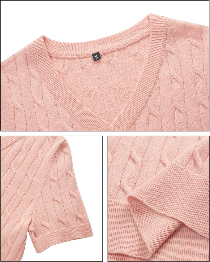 Arach&Cloz Women's Wool Blend Spring Summer Lightweight Business Casual Sweater Tops 2026 - Image 6