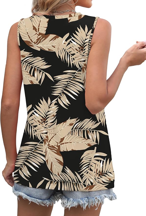 WIHOLL Women's Sleeveless Summer Crewneck Loose Fit Tank Tops - Image 4