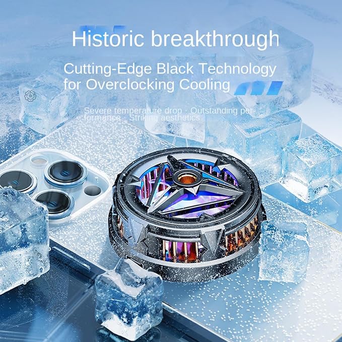 Magnetic Cooler, Plug-in – Portable Semiconductor Fan Phone, Temperature Display&Light Laptops Tablet, Home Vlogging Outdoor Live Streaming | Laptops Tablet Home Vlogging Outdoor Live Streaming - Image 9