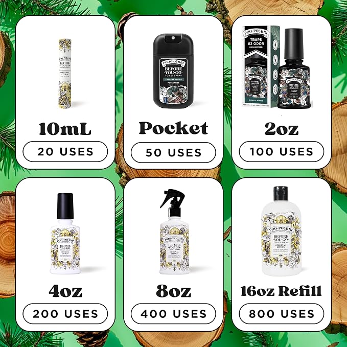 Poo-Pourri Cypress Woods Pocket Sprayer Before-You-Go Toilet Spray - Instantly Trap Bathroom Odor - Plant Based Ingredients & Essential Oils - No synthetic fragrance - Cypress, Pine, Fresh Air Scent - Image 10