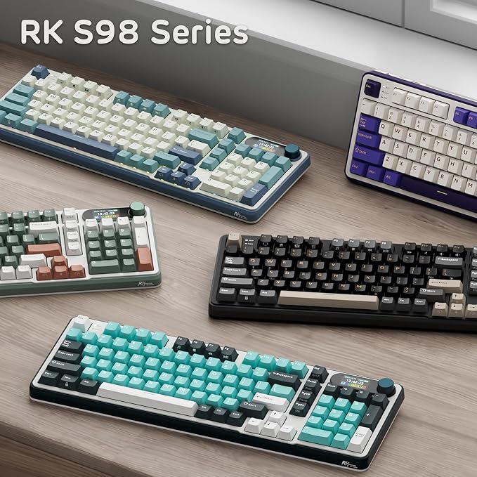 RK ROYAL KLUDGE S98 Wireless Mechanical Keyboard w/Smart Display & Knob | 96% RGB Wireless Gaming Keyboard BT/2.4G/USB-C, Hot Swappable Custom Keyboards, Creamy Sound Silent Computer Keyboard - Image 8