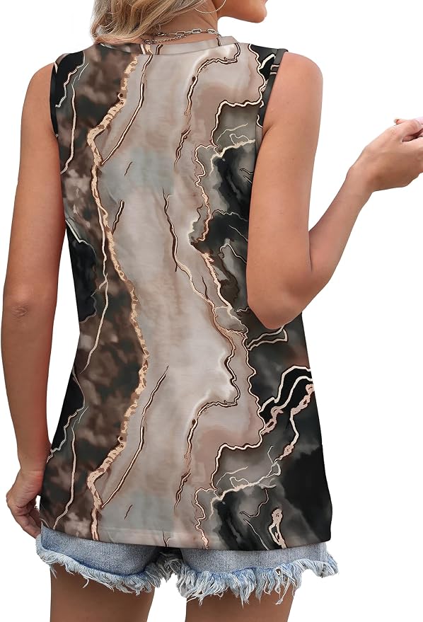 WIHOLL Women's Sleeveless Summer Crewneck Loose Fit Tank Tops - Image 4