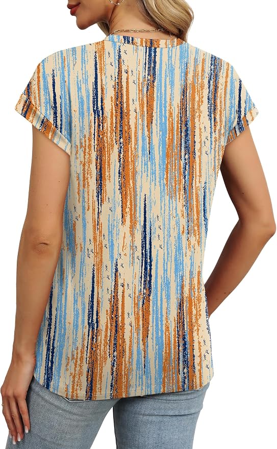 Alaroo Womens Summer Tops Short Sleeve Shirts Crew Neck Tshirt Cute Trendy Tunic Blouses (S-3XL) - Image 4