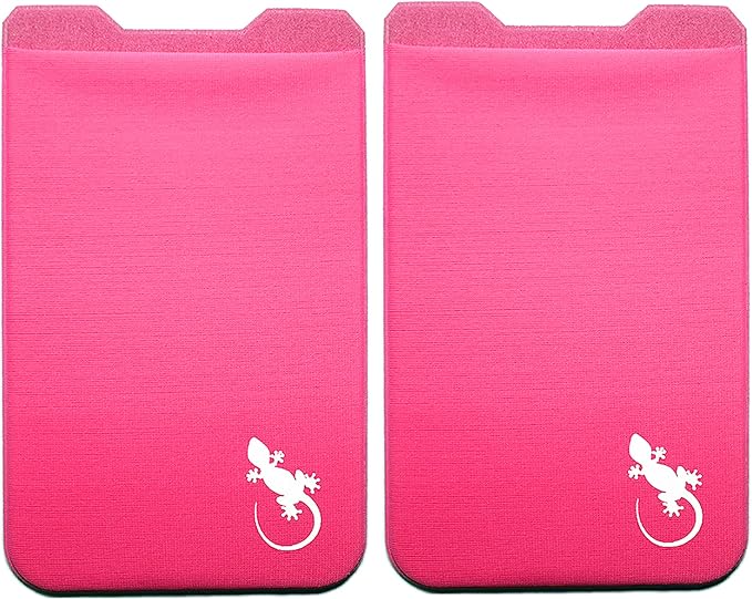 Phone Wallet - Adhesive Card Holder - Cell Phone Pouch - Stick on Lycra Pocket by Gecko - Carry Credit Cards and Cash - Image 9