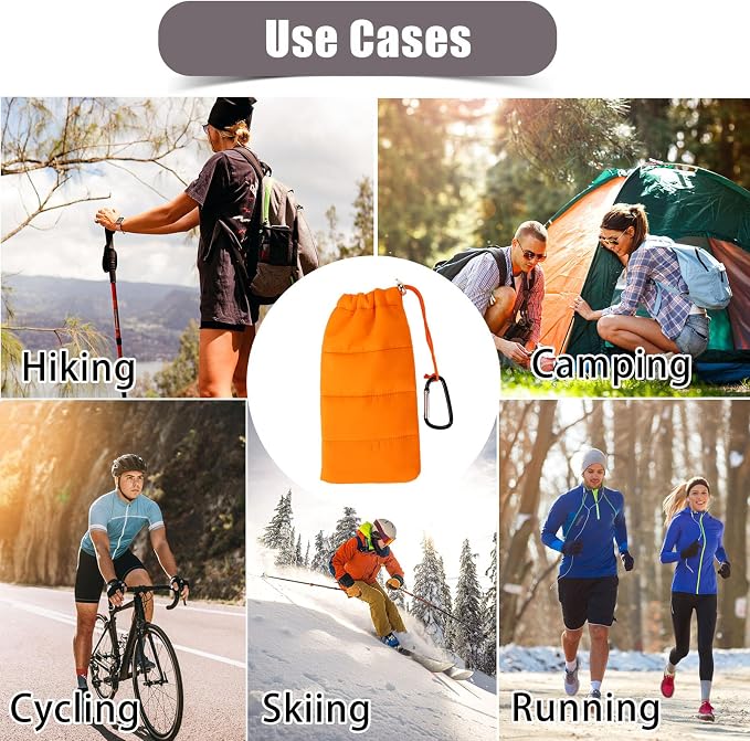Lyreh Thermal Phone Case with Carabiner, Universal Cellphone Pouch to Prevent Freezing and Overheating, Insulated Warm Phone Cover Bags Extend Battery Life for Outdoor Sports Lovers Gifts (Orange) - Image 7