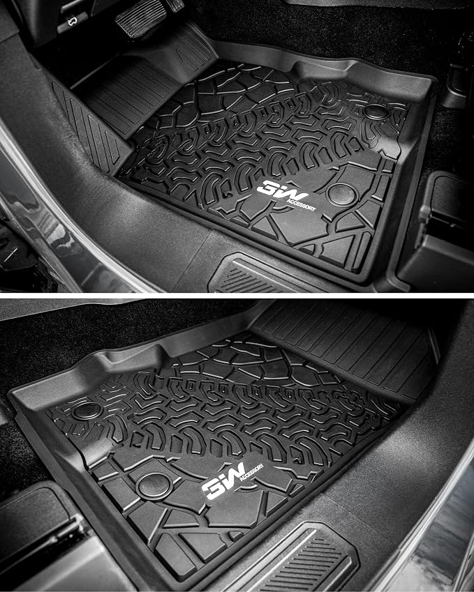 3W Ford Bronco Floor Mats & Cargo Liner & Back Seat Cover Custom Fit for 2021-2025 2026 Bronco 4 Door All Weather Custom Fit Ford Bronco Accessories (Not for Sport & Rubberized Floor) - Image 9