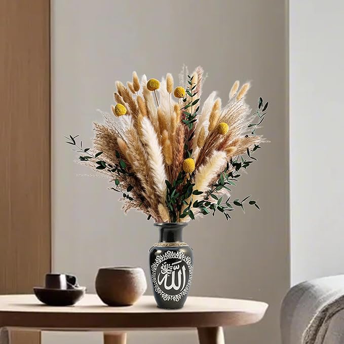 Boho Dried Flowers Bouquet – Olive Green Wall Decor, Pampas Grass Bouquet, Rustic Flower Arrangement, Moody Office & Bedroom Decor, DIY Home Vase Filler, Farmhouse Floral, Boho Wedding Bouquet - Image 7