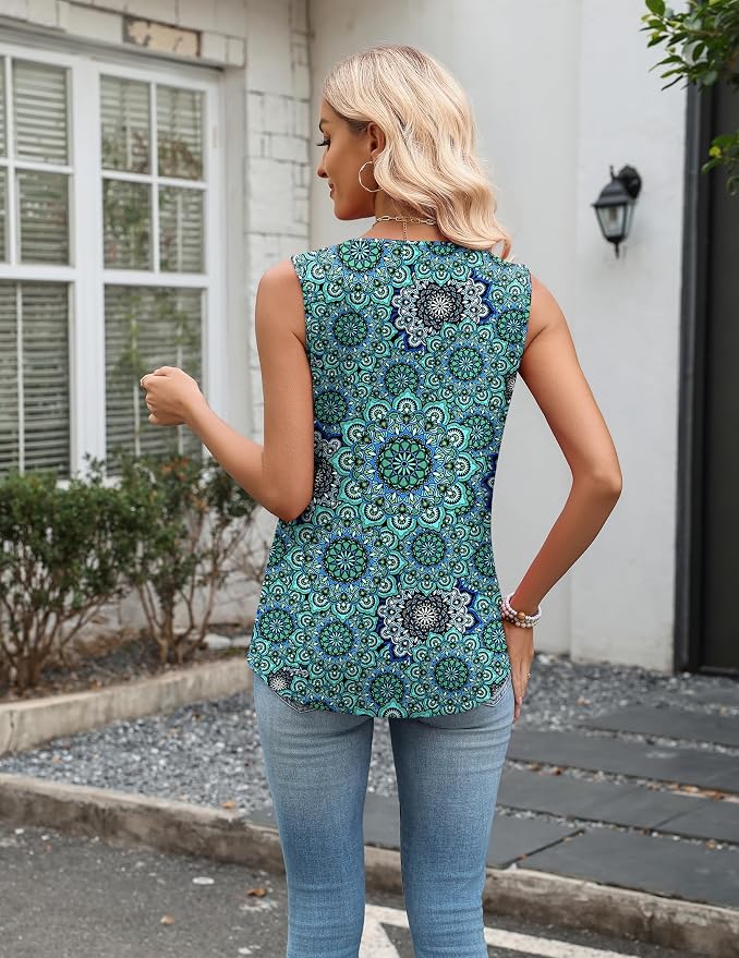 Zeagoo Tank Top for Women V Neck Loose Fit Sleeveless Summer Tops Business Casual Outfits Dressy Blouses Shirts - Image 4