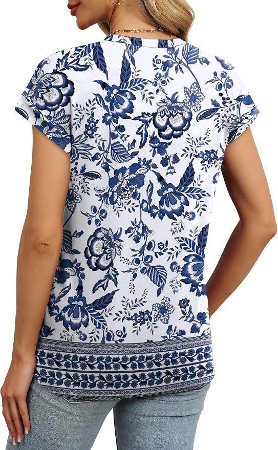 Alaroo Womens Summer Tops Short Sleeve Shirts Crew Neck Tshirt Cute Trendy Tunic Blouses (S-3XL) - Image 4