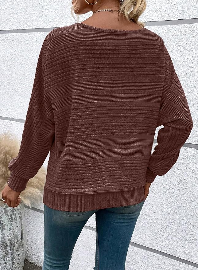 Womens Long Sleeve Shirts Crewneck Tunic Tops Pullover Sweaters Business Casual Blouses Fall Fashion 2026 - Image 6