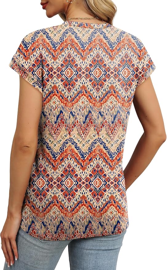 Alaroo Womens Summer Tops Short Sleeve Shirts Crew Neck Tshirt Cute Trendy Tunic Blouses (S-3XL) - Image 4