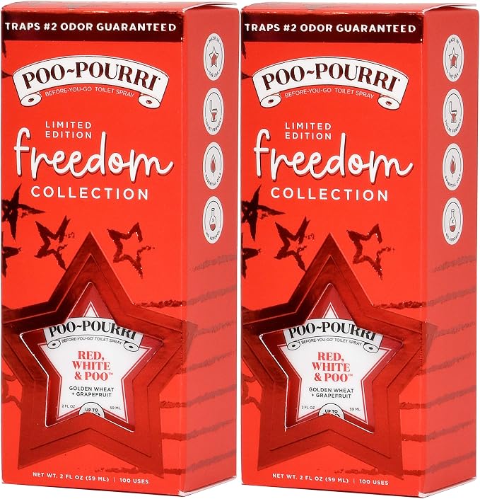 Poo-Pourri Before You Go Toilet Freedom Collection Red, White and Poo 2 Ounce, 2 Pack - Image 5
