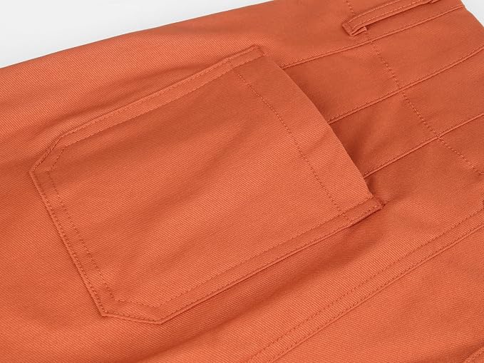 miduo Womens High Waisted Cropped Wide Leg Stretchy Straight Pants Trousers with Pockets - Image 7