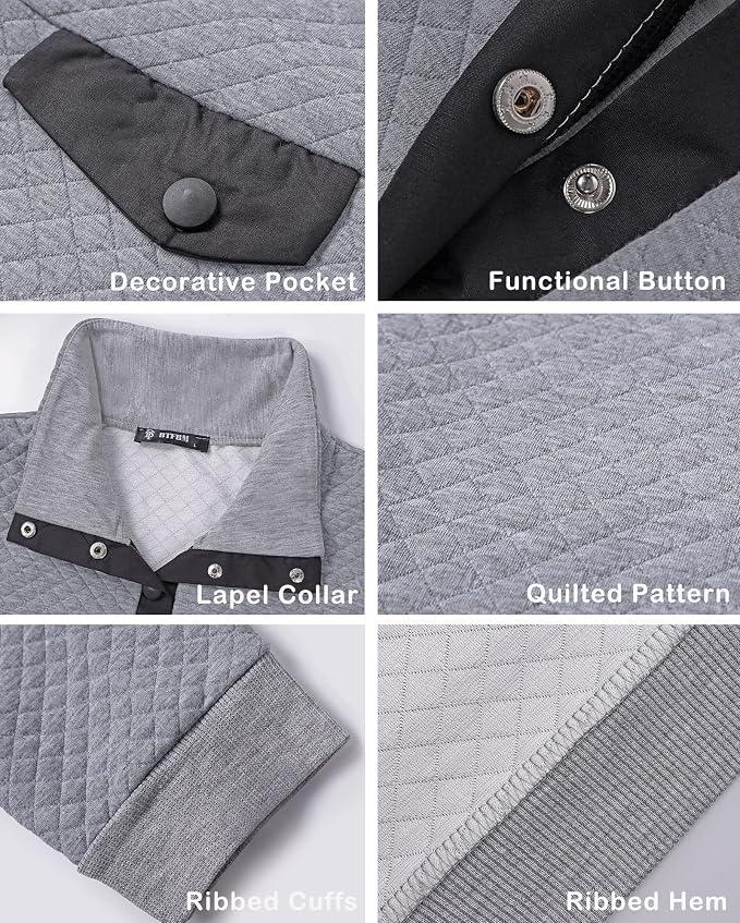 BTFBM Women Fashion Quilted Pattern Lightweight Zipper Long Sleeve Plain Casual Ladies Sweatshirts Pullovers Shirts Tops - Image 4