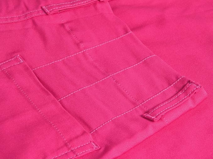 miduo Womens High Waisted Cropped Wide Leg Stretchy Straight Pants Trousers with Pockets - Image 7