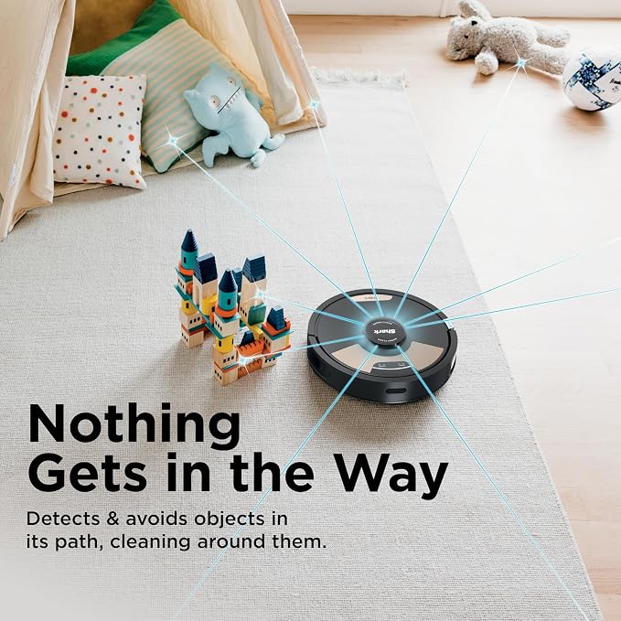 Shark Matrix Plus 2in1 Robot Vacuum & Mop with Sonic Mopping, Matrix Clean, Home Mapping, HEPA Bagless Self Empty Base, CleanEdge, for Pet Hair, WiFi, Compatible with Alexa, Black/Gold (AV2613WA) - Image 11