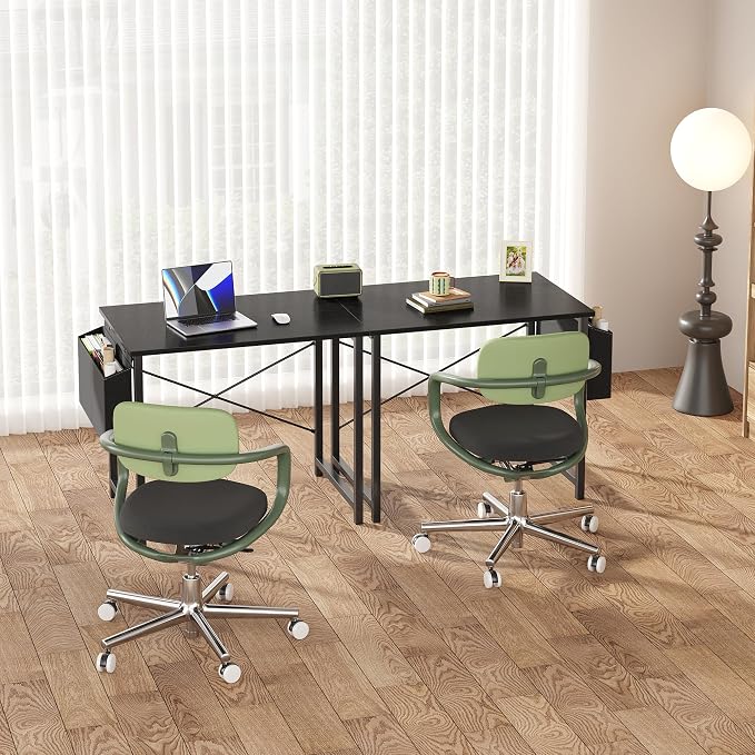 OLIXIS Small Computer Desk, 31 Inch Gaming Desks for Home Office | Writing Study Craft Work Table, Computer Workstation for Bedroom Small Spaces with Storage Bag, Black - Image 8