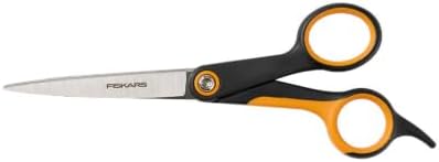 Fiskars Pet Grooming Trimming Scissors for Dogs & Cats, 6.75", Orange/Black by Unknown