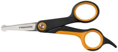 Fiskars Pet Grooming Detailing Scissors for Dogs & Cats, 5.5", Orange/Black by Unknown