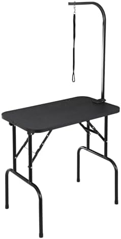 VEVOR Pet Grooming Table, 32 x18 Inch with Height Adjustable Arm, 220LBS Static Weight Capacity, Foldable Dog Groom Station with No-Sit Haunch Holder with Grooming Loop, for Medium and Small Dogs by VEVOR