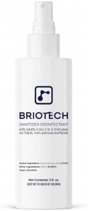 BRIOTECH Sanitizer Disinfectant, Hypochlorous Acid, Travel, 2 oz by BRIOTECHUSA