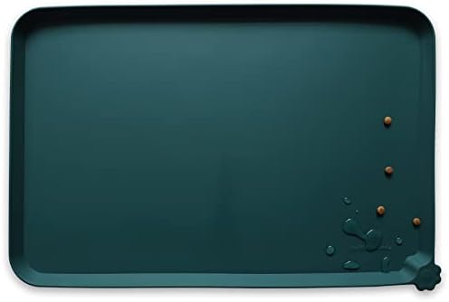 Hoki Found Silicone Pet Food Mats Tray - High-Lips Pet Dog Cat Bowl Mats - Dog Pet Cat Feeding Mat - Waterproof Dog Cat Food Mats -Pet Water Mats for Floors - Dark Cedar by Hoki+Found