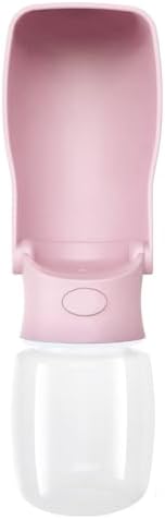 Portable Dog Water Bottle for Walking 19 OZ or 12 OZ Portable Pet Water Bottles for Puppy Small Medium Large Dogs Water Dispenser Pet Water Bowl Dog Accessories (19OZ Pink) (Pink 12 OZ) by SOICTA