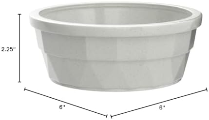 Van Ness Pets Crock Style Heavyweight Medium Bowl,20 Ounce Food and Water Dish for Cats and Dogs,Greystone,(Pack of 12) - Image 6