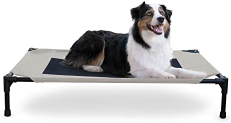 K&H Outdoor Elevated Dog Bed for Medium & Large Pets, Taupe, Large 42x30in by KHPetProducts