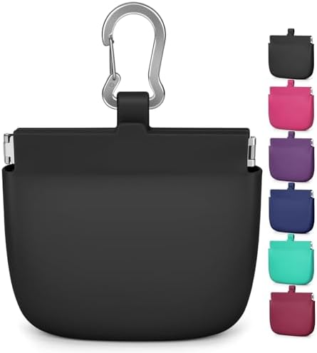 1Cup Silicone Dog Training Treat Pouch for Leash or Belt Loop(Black) by Unknown